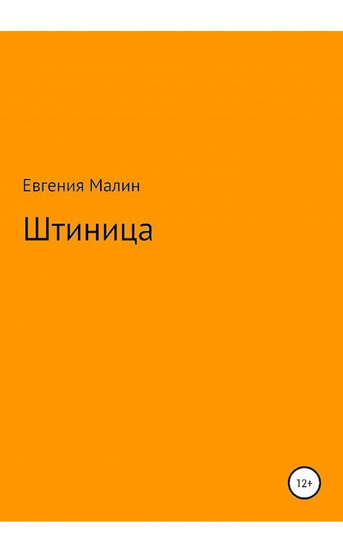 Обложка книги «Штиница» автора Евгении Малина издание 2020 года.