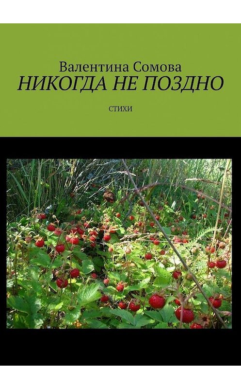 Обложка книги «Никогда не поздно. Стихи» автора Валентиной Сомовы. ISBN 9785449365750.