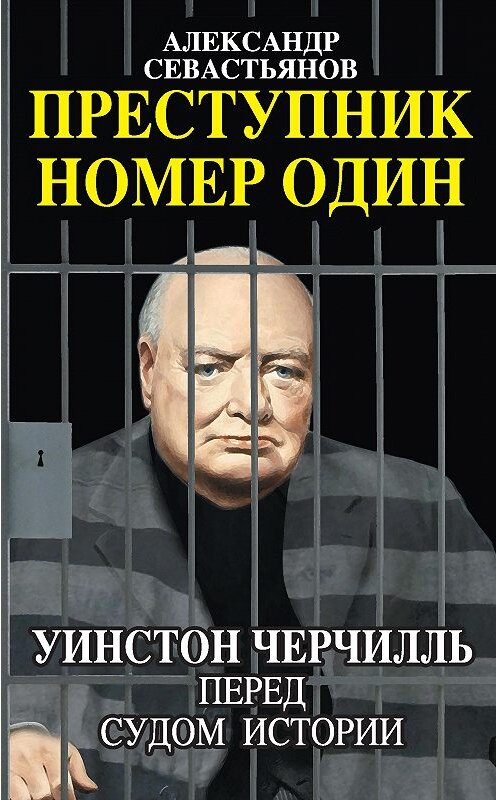 Обложка книги «Преступник номер один. Уинстон Черчилль перед судом Истории» автора Александра Севастьянова издание 2017 года. ISBN 9785995509141.