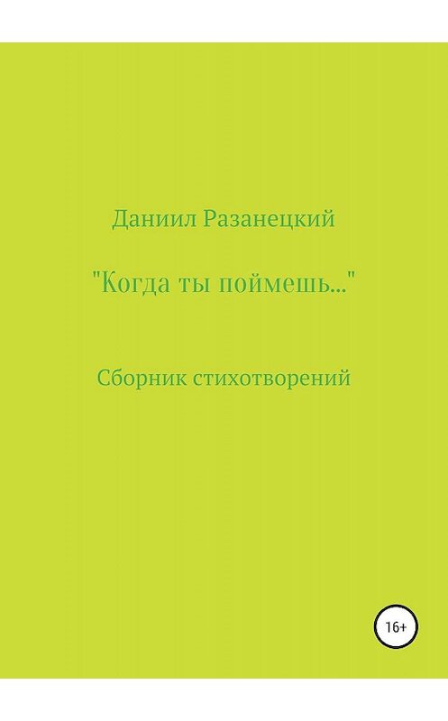 Обложка книги «Когда ты поймешь…» автора Даниила Разанецкия издание 2019 года.