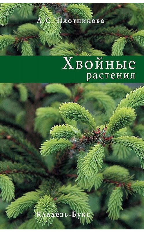 Обложка книги «Хвойные растения» автора Лилиан Плотниковы издание 2006 года. ISBN 5933950998.