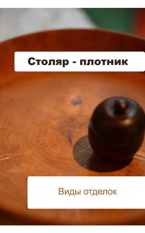 Обложка книги «Столяр-плотник. Виды отделок» автора Ильи Мельникова.