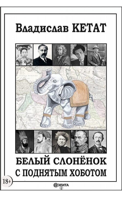 Обложка книги «Белый слонёнок с поднятым хоботом» автора Владислава Кетата издание 2018 года. ISBN 9785604039021.
