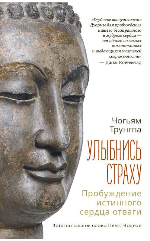 Обложка книги «Улыбнись страху. Пробуждение истинного сердца отваги» автора Чогъям Трунгпы издание 2018 года. ISBN 9785950073298.