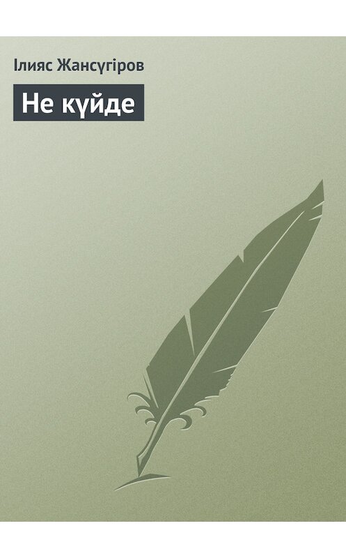 Обложка книги «Не күйде» автора Ілияса Жансүгірова.