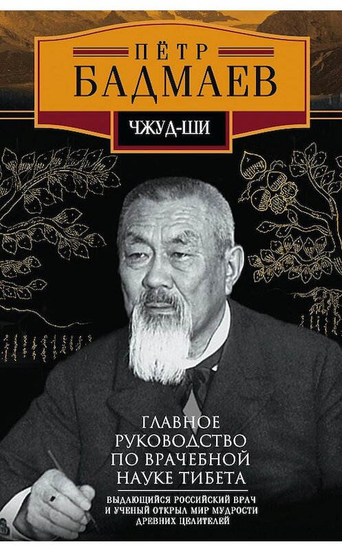 Обложка книги «Чжуд-ши. Главное руководство по врачебной науке Тибета» автора Петра Бадмаева издание 2018 года. ISBN 9785227078599.