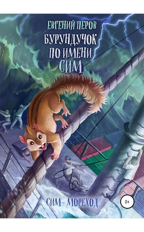 Обложка книги «Бурундучок по имени Сим. Сим – мореход» автора Евгеного Перова издание 2019 года.