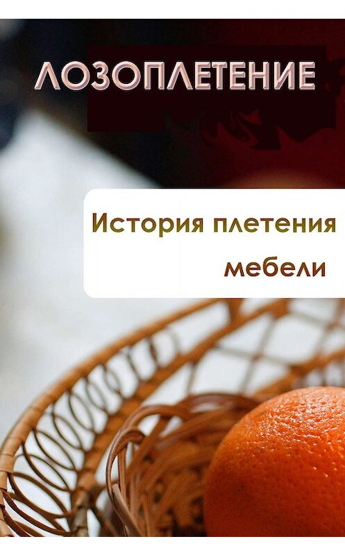 Обложка книги «История плетения мебели» автора Ильи Мельникова.