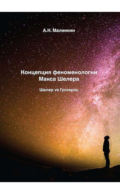 Обложка книги «Концепция феноменологии Макса Шелера. Шелер vs Гуссерль» автора Александра Малинкина. ISBN 9785916960587.