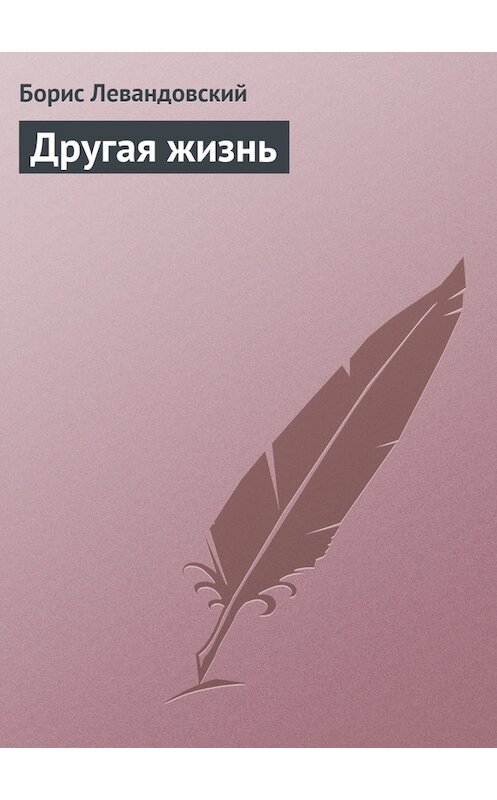 Обложка книги «Другая жизнь» автора Бориса Левандовския.