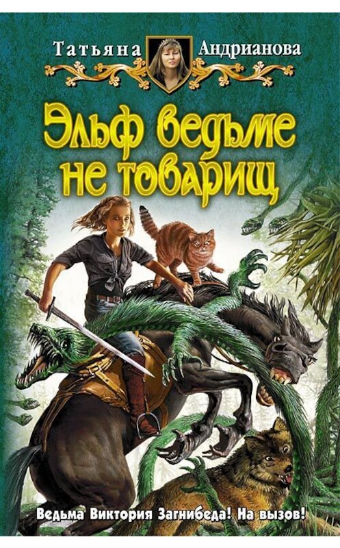 Обложка книги «Эльф ведьме не товарищ» автора Татьяны Андриановы издание 2008 года. ISBN 9785992202687.