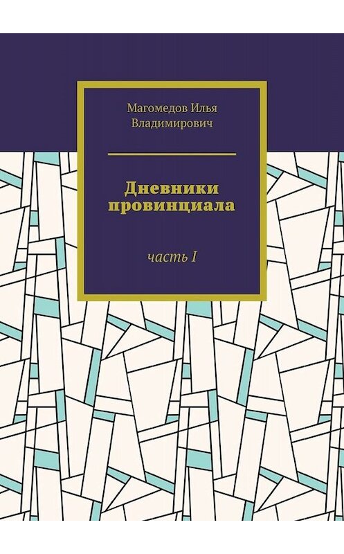 Обложка книги «Дневники провинциала. Часть I» автора Ильи Магомедова. ISBN 9785005096180.