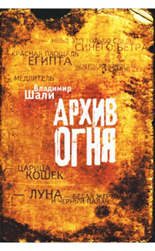 Обложка книги «Архив огня» автора Владимир Шали. ISBN 9785914193505.