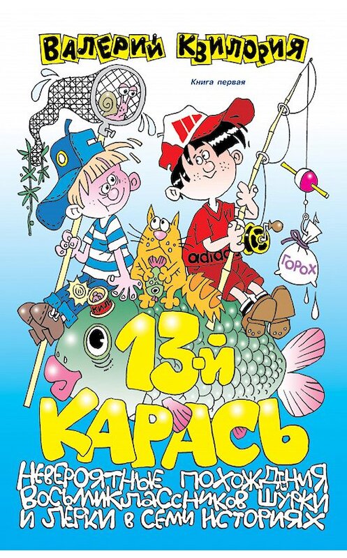 Обложка книги «13-й карась» автора Валерия Квилории издание 2007 года. ISBN 9856675022.