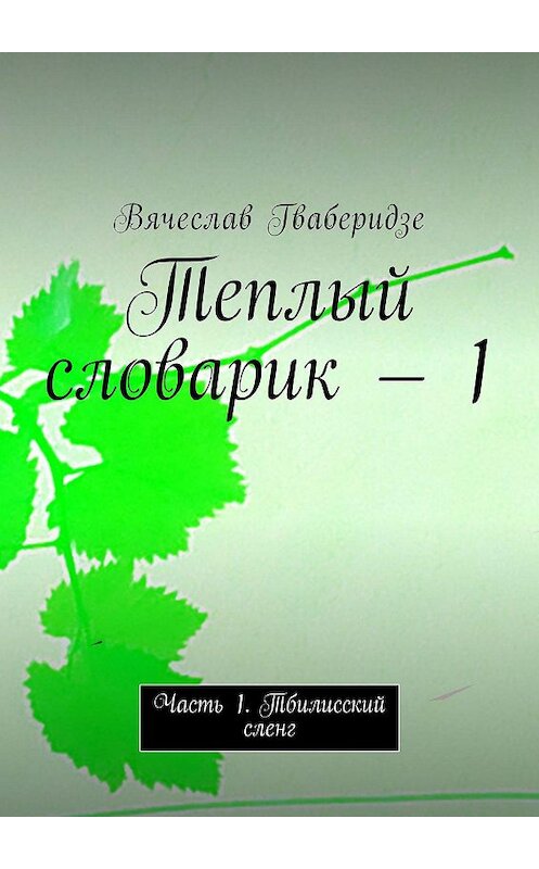 Обложка книги «Теплый словарик – 1. Часть 1. Тбилисский сленг» автора Вячеслав Гваберидзе. ISBN 9785448578663.