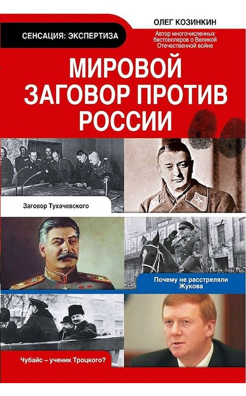 Обложка книги «Мировой заговор против России» автора Олега Козинкина издание 2014 года. ISBN 9785170838424.