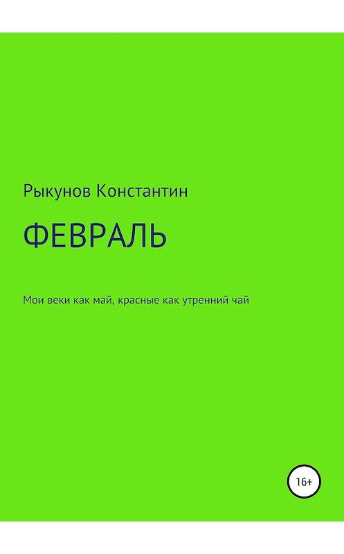 Обложка книги «ФЕВРАЛЬ» автора Константина Рыкунова издание 2019 года.