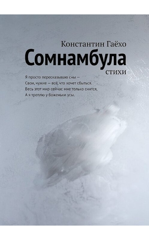 Обложка книги «Сомнамбула. Стихи» автора Константина Гаёхо. ISBN 9785449092175.