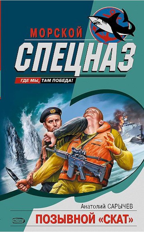 Обложка книги «Позывной «Скат»» автора Анатолия Сарычева издание 2005 года. ISBN 5699135928.