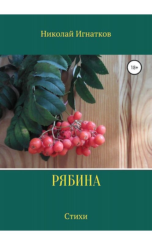 Обложка книги «Рябина. Сборник стихотворений» автора Николая Игнаткова издание 2018 года.