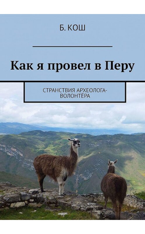 Обложка книги «Как я провел в Перу. Странствия археолога-волонтёра» автора Б. Коша. ISBN 9785449022493.