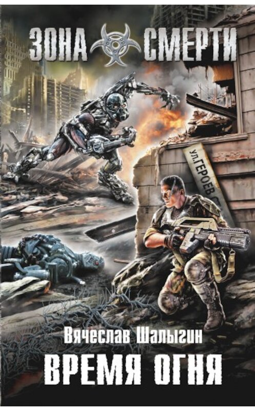 Обложка книги «Время огня» автора Вячеслава Шалыгина издание 2010 года. ISBN 9785699383283.