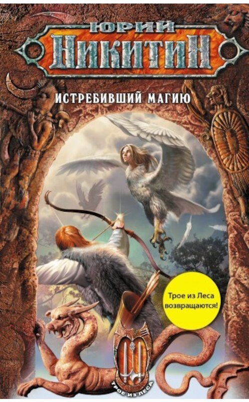Обложка книги «Истребивший магию» автора Юрого Никитина издание 2010 года. ISBN 9785699400782.