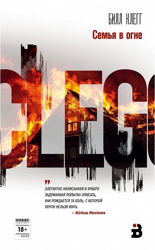 Обложка книги «Семья в огне» автора Билла Клегга издание 2018 года. ISBN 9785040915736.