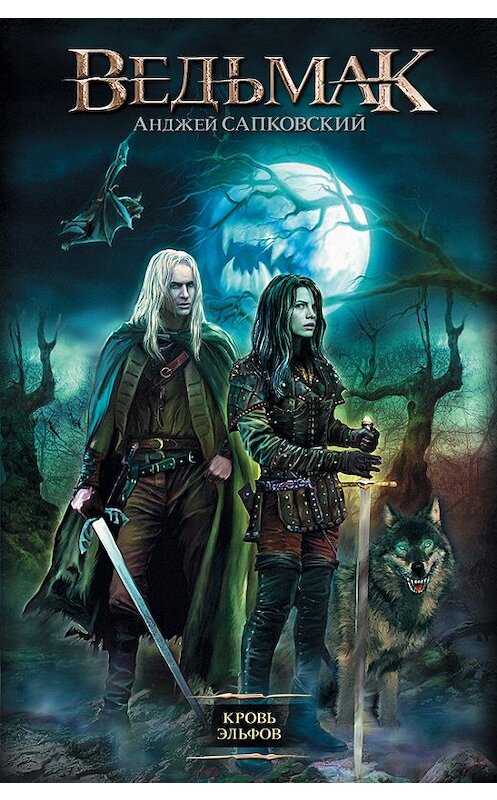 Обложка книги «Кровь эльфов» автора Анджея Сапковския издание 2013 года.