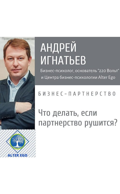Обложка аудиокниги «Что делать, если в вашем бизнес-партнерстве пошло что-то не так?» автора Андрея Игнатьева.
