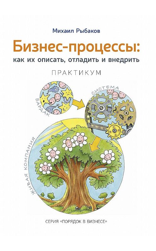 Обложка книги «Бизнес-процессы. Как их описать, отладить и внедрить. Практикум» автора Михаила Рыбакова издание 2019 года. ISBN 9785990732506.
