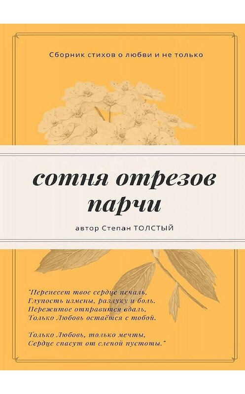 Обложка книги «Сотня отрезов парчи. Сборник стихов о любви и не только» автора Степана Толстый. ISBN 9785449653260.