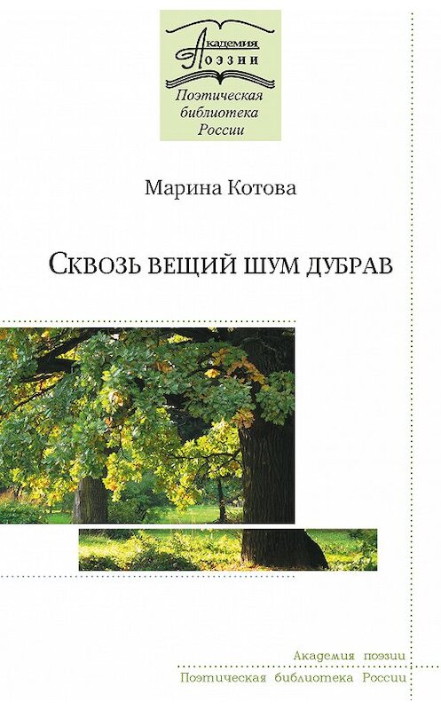 Обложка книги «Сквозь вещий шум дубрав» автора Мариной Котовы издание 2017 года. ISBN 9785000953662.