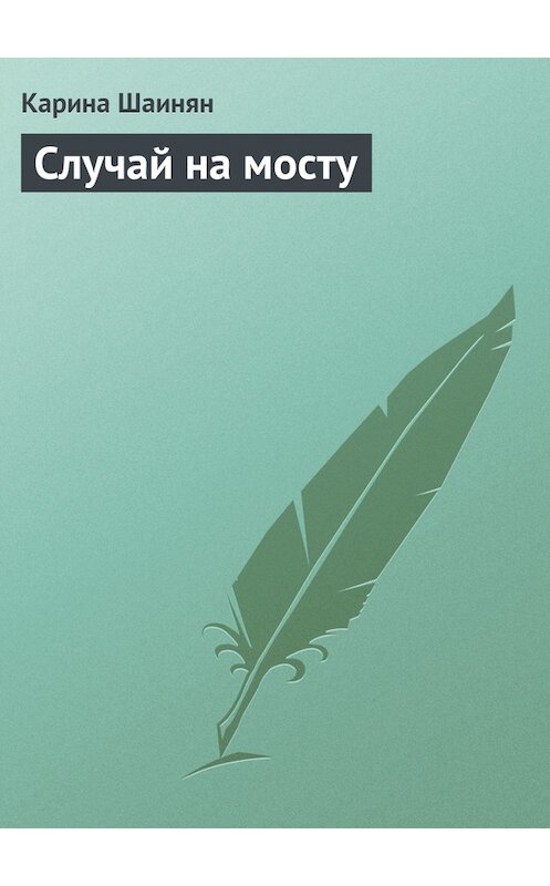 Обложка книги «Случай на мосту» автора Кариной Шаинян.