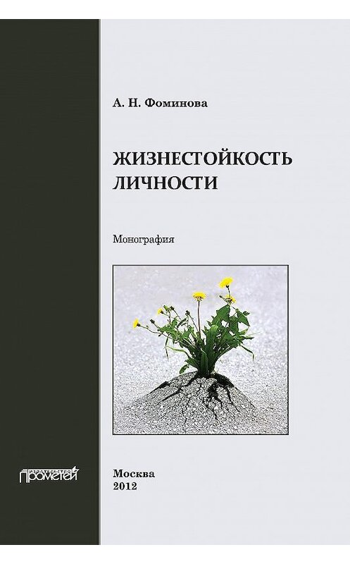 Обложка книги «Жизнестойкость личности» автора Аллы Фоминовы издание 2012 года. ISBN 9785426301108.