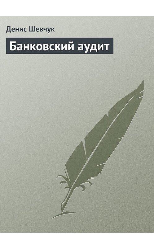 Обложка книги «Банковский аудит» автора Дениса Шевчука издание 2007 года.