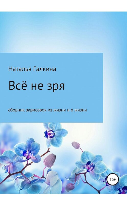 Обложка книги «Всё не зря: зарисовки из жизни и о жизни» автора Натальи Галкины издание 2020 года.