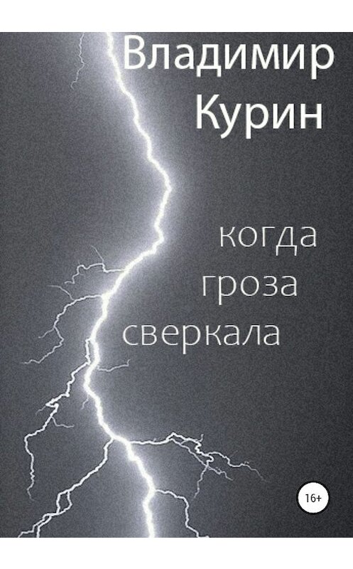 Обложка книги «Когда гроза сверкала» автора Владимира Курина издание 2020 года.