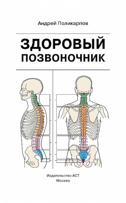 Обложка книги «Здоровый позвоночник» автора Андрея Поликарпова.