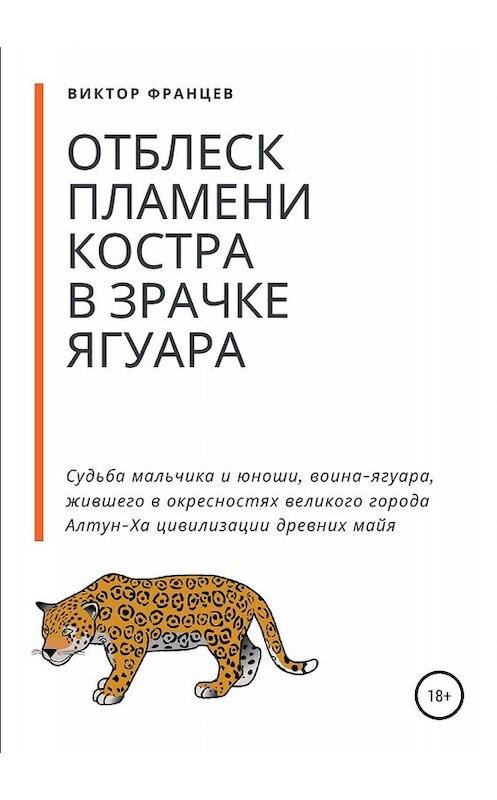 Обложка книги «Отблеск пламени костра в зрачке ягуара» автора Виктора Францева издание 2019 года. ISBN 9785532099166.