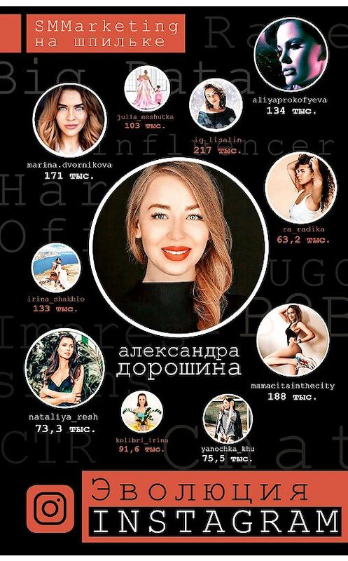 Обложка книги «Эволюция Instagram. SMMarketing на шпильке» автора Александры Дорошины издание 2019 года. ISBN 9785171161521.