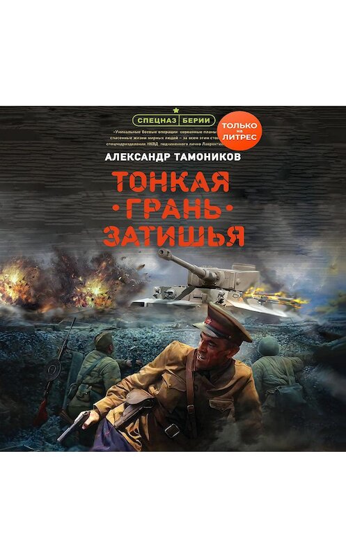 Обложка аудиокниги «Тонкая грань затишья» автора Александра Тамоникова.