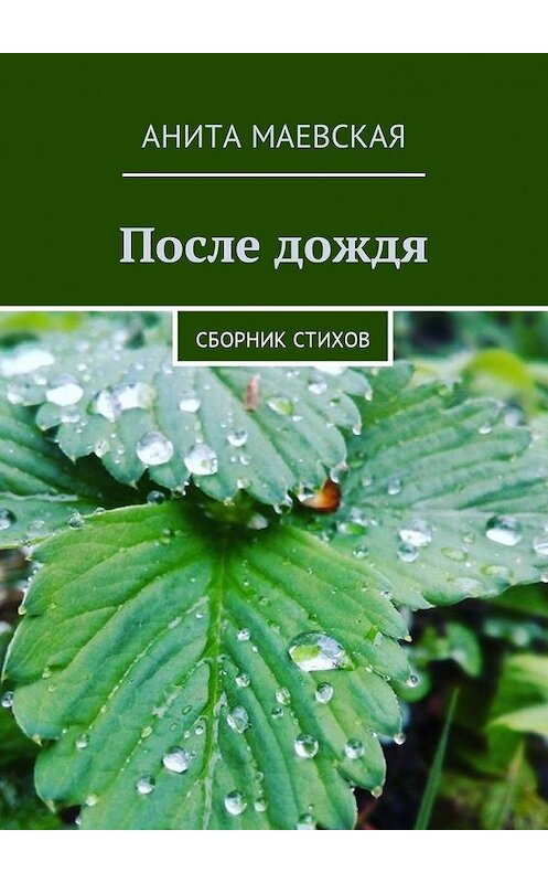 Обложка книги «После дождя. Сборник стихов» автора Анити Маевская. ISBN 9785449017567.