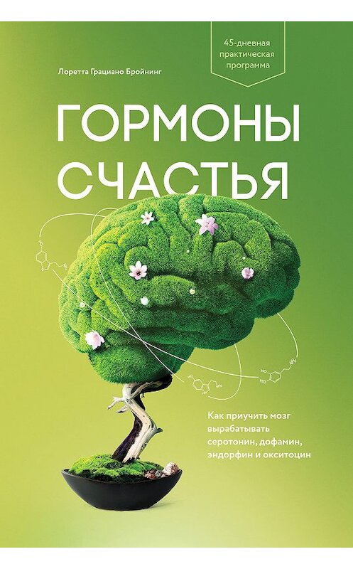 Обложка книги «Гормоны счастья» автора Лоретти Бройнинга издание 2018 года. ISBN 9785001177937.