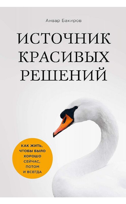 Обложка книги «Источник красивых решений. Как жить, чтобы было хорошо сейчас, потом и всегда» автора Анвара Бакирова издание 2019 года. ISBN 9785041015800.