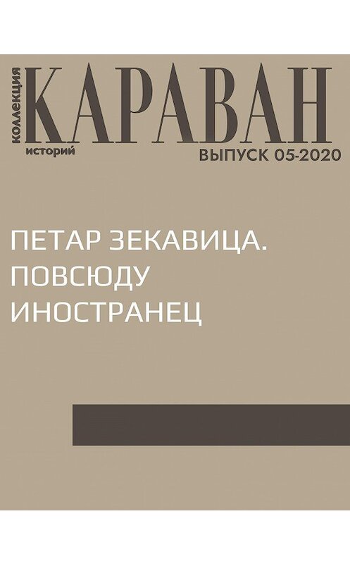 Обложка книги «ПЕТАР ЗЕКАВИЦА. ПОВСЮДУ ИНОСТРАНЕЦ» автора Ириной Майоровы.