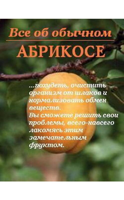 Обложка книги «Все об обычном абрикосе» автора Ивана Дубровина.