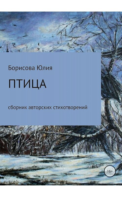 Обложка книги «Птица. Сборник стихов» автора Юлии Борисовы издание 2018 года.