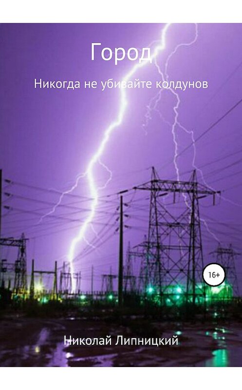 Обложка книги «Город. Никогда не убивайте колдунов» автора Николая Липницкия издание 2018 года.