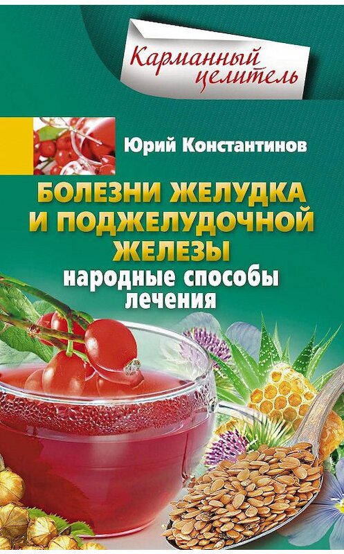 Обложка книги «Болезни желудка и поджелудочной железы. Народные способы лечения» автора Юрия Константинова издание 2014 года. ISBN 9785227055071.